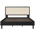 Cama Quenn Palhinha Oslo 27056 Pes Madeira 152 Cm Artesano