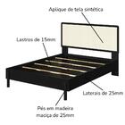 Cama Quenn Palhinha Oslo 27056 Pes Madeira 152 Cm Artesano