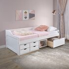 Cama Roma 90x190cm Madeira Maciça Branco