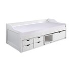Cama Roma 90x190cm Madeira Maciça Branco