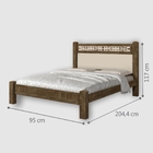 Cama Rossi Solteiro Castanho Off White Detalhe Off White
