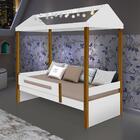 Cama Sara Infantil Montessoriana Casinha Led Grade Proteção