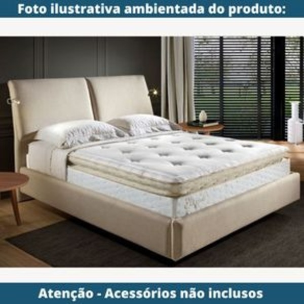 Cama sem Cabeceira MH-2696 Herval Estofado Queen para Colchão