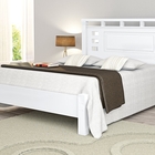 Cama Sessy Casal Branco Com Colchão
