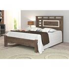 Cama Sessy Casal Castanho Off White