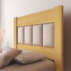 Cama Solteiro 100% Madeira Maciça Pinus Cabeceira Tapeçada Vi