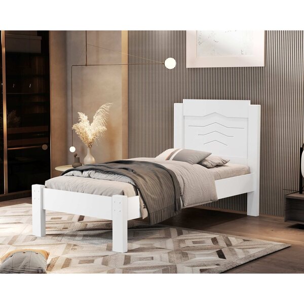 Cama Solteiro 100% Mdf 195x103x94cm Sofia Branco