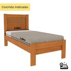 Cama Solteiro 100% Mdf Safira Cinamomo