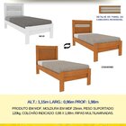 Cama Solteiro 100% Mdf Safira Neve