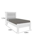 Cama Solteiro 100% Mdf Safira Neve