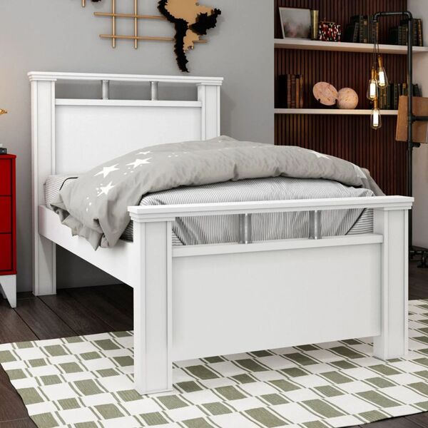 Cama Solteiro 109 Tcil Moveis Branco Cestaplus