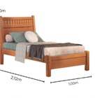 Cama Solteiro 185 100% Mdf Cinamomo