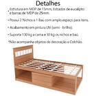 Cama Solteiro 2 Nichos 1 Bau Cm8037 Tecno Mobili
