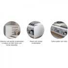 Cama Solteiro 3 Nichos E Cama Auxiliar Flex Yumi  Branco