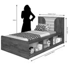 Cama Solteiro 3 Nichos E Cama Auxiliar Flex Yumi  Branco