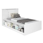 Cama Solteiro 3 Nichos E Cama Auxiliar Flex Yumi  Branco