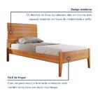 Cama Solteiro 90cm Amazone   Amêndoa