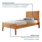 Cama Solteiro 90cm Amazone   Amêndoa