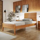 Cama Solteiro 90cm Amazone   Amêndoa