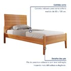 Cama Solteiro 90cm Amazone   Amêndoa