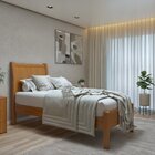 Cama Solteiro 90cm Classic   Amêndoa/mel