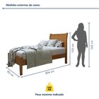 Cama Solteiro 90cm Classic   Amêndoa/mel