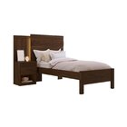 Cama Solteiro 90cm Granada Com Mesa De Cabeceira Nocciola