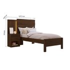 Cama Solteiro 90cm Granada Com Mesa De Cabeceira Nocciola