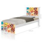 Cama Solteiro Adesivada Animais Com Colchão