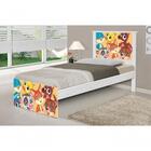 Cama Solteiro Adesivada Animais Com Colchão