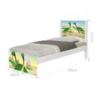 Cama Solteiro Adesivada Casal Dinossauros Com Colchão