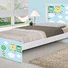 Cama Solteiro Adesivada Corujinhas Com Colchão