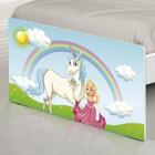 Cama Solteiro Adesivada Princesa Encantada Com Colchão