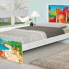 Cama Solteiro Adesivada Terra Dos Dinossauros Com Colchão