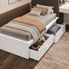 Cama Solteiro Adulto Com 2 Gavetas Deva Yescasa Branco