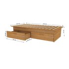 Cama Solteiro Adulto Com 2 Gavetas Deva Yescasa Freijó