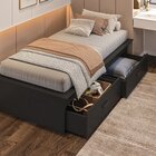Cama Solteiro Adulto Com 2 Gavetas Deva Yescasa Preto