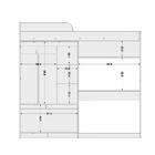 Cama Solteiro Alta Multifuncional Oxford Com Armário - Branco