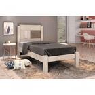 Cama Solteiro Amanda Avelã E Castanho Com Colchão