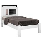 Cama Solteiro Amanda Branco E Preto