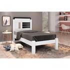 Cama Solteiro Amanda Branco E Preto