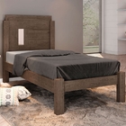 Cama Solteiro Amanda Chocolate Com Colchão