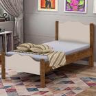 Cama Solteiro Âmbar Off White Rafaela Valen Móveis