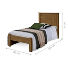 Cama Solteiro Ashley Marrom Grenat