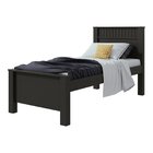 Cama Solteiro Athenas Móveis Lopas 112,5x205x45,3cm Preto Fos