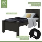 Cama Solteiro Athenas Móveis Lopas 112,5x205x45,3cm Preto Fos