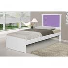 Cama Solteiro Barcelona - Branco E Lilás