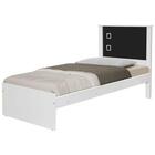 Cama Solteiro Barcelona - Branco E Preto