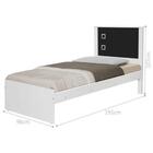Cama Solteiro Barcelona - Branco E Preto