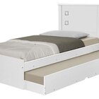 Cama Solteiro Barcelona Branco E Preto Com Cama Auxiliar - Te
